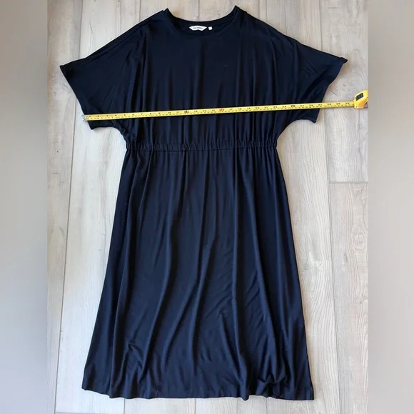 Marimekko Ikkunani Black Short Sleeve Midi Dress with Elastic Waist - Picture 13 of 13